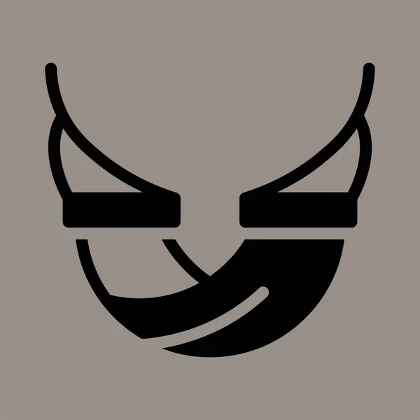 Symbol Logo Vektorillustration Einer Hängematte Isoliert Auf Grauem Hintergrund Geeignet — Stockvektor