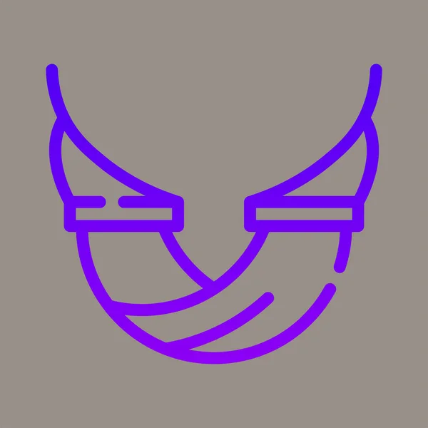 Εικονίδιο Λογότυπο Διανυσματική Απεικόνιση Αιώρας Που Απομονώνεται Γκρι Φόντο Κατάλληλο — Διανυσματικό Αρχείο