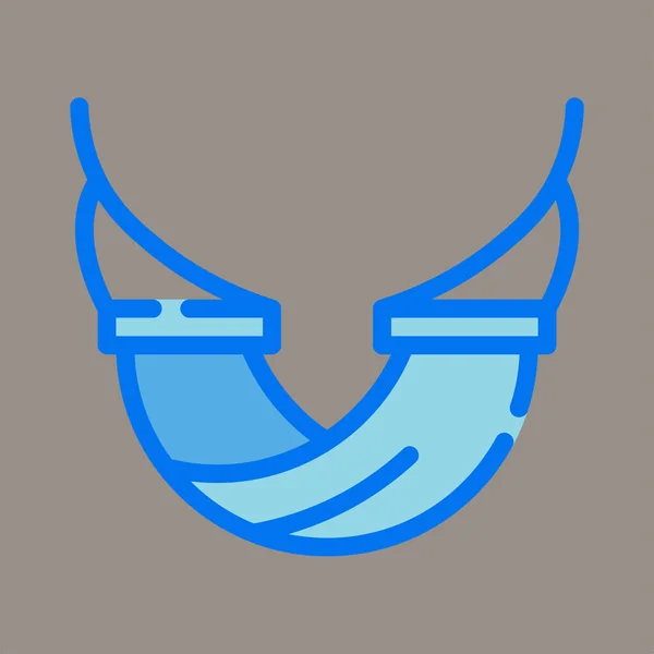 Εικονίδιο Λογότυπο Διανυσματική Απεικόνιση Αιώρας Που Απομονώνεται Γκρι Φόντο Κατάλληλο — Διανυσματικό Αρχείο