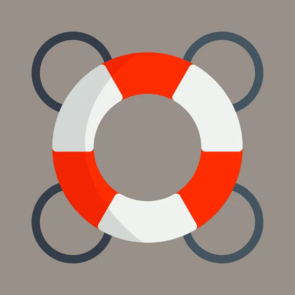 Icon Logo Vector Illustration Buoy Isolated Gray Background Suitable Beaches — ストックベクタ