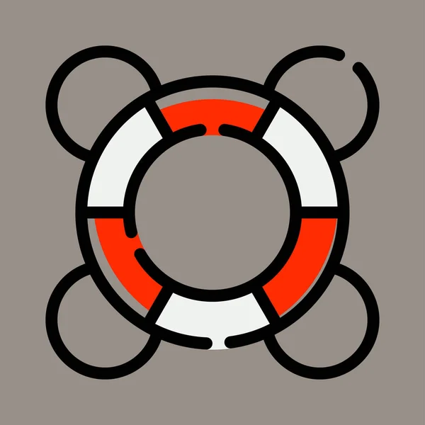 Icon Logo Vector Illustration Buoy Isolated Gray Background Suitable Beaches — Stockový vektor