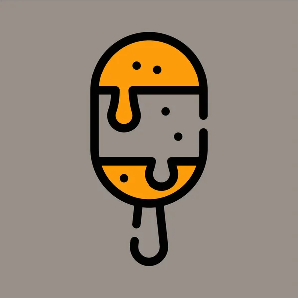 Icon Logo Vector Illustration Popsicle Isolated Gray Background Suitable Restaurants — Stock vektor