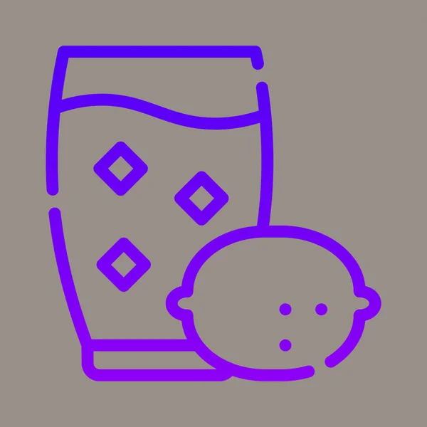 Icône Logo Illustration Vectorielle Limonade Isolée Sur Fond Gris Convient — Image vectorielle