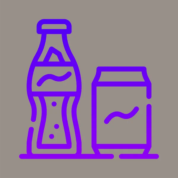 Icon Logo Vector Illustration Soda Isolated Gray Background Suitable Restaurant — Stockvektor