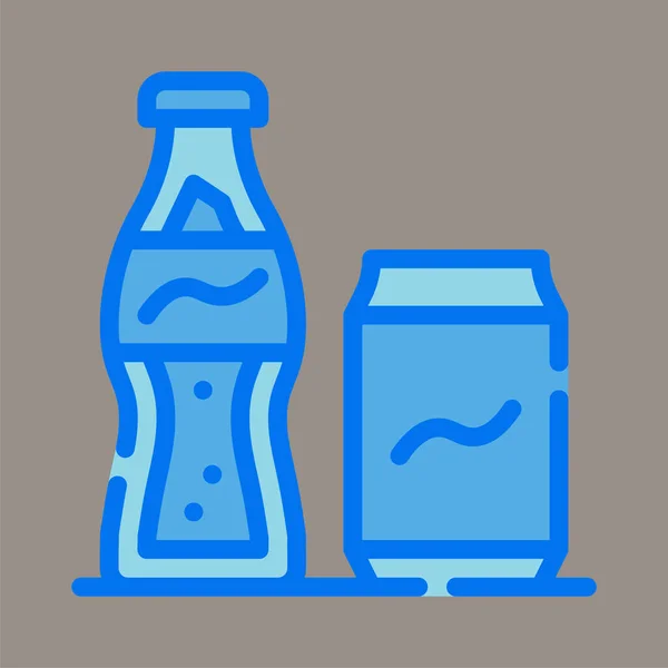 Icon Logo Vector Illustration Soda Isolated Gray Background Suitable Restaurant —  Vetores de Stock