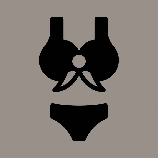 Icon Logo Vector Illustration Bikini Isolated Gray Background Suitable Clothing — Stock vektor