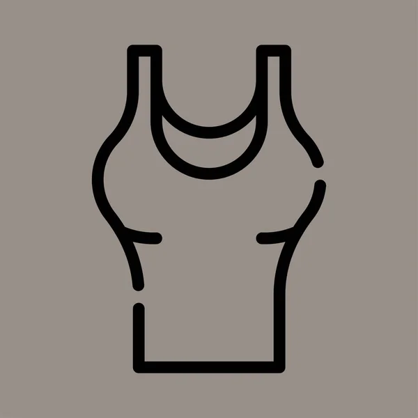 Icon Logo Vector Illustration Tank Top Isolated Gray Background Suitable — Stockový vektor