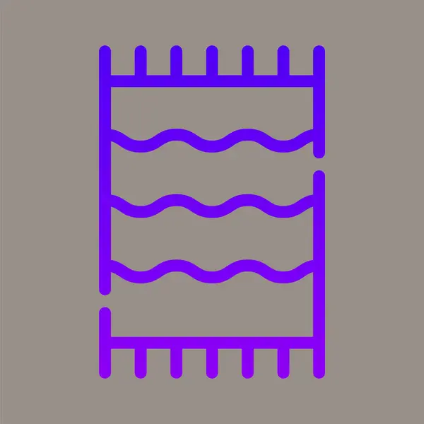 Symbol Logo Vektorillustration Des Handtuchs Isoliert Auf Grauem Hintergrund Geeignet — Stockvektor
