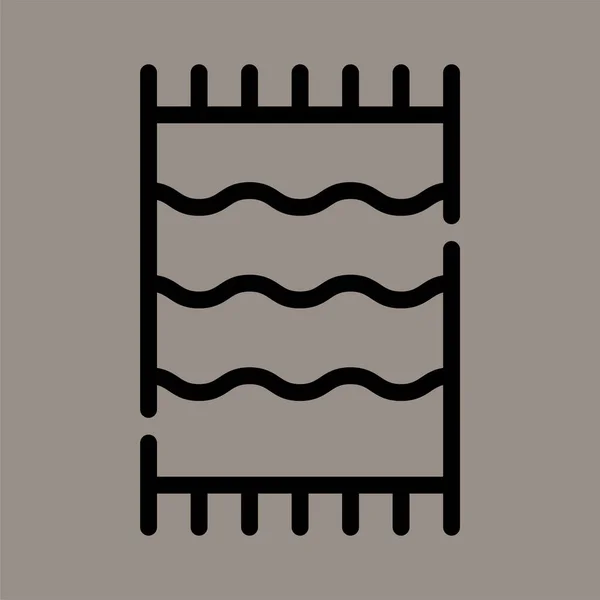 Symbol Logo Vektorillustration Des Handtuchs Isoliert Auf Grauem Hintergrund Geeignet — Stockvektor