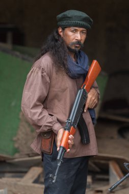 Arap Müslüman erkek asker portresi