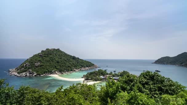 Vista Aérea Isla Koh Nang Yuan Vista Desde Popular Mirador — Vídeo de stock