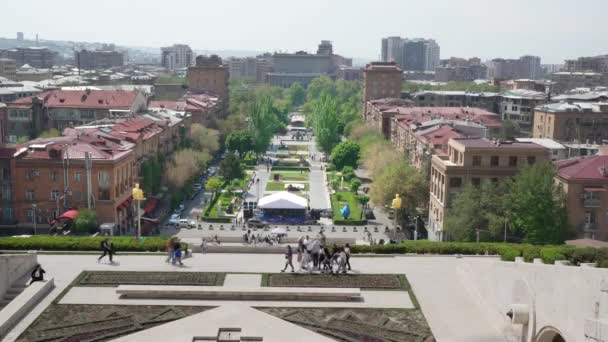 Erevan Armênia Abril 2022 Vista Aérea Cidade Erevan Vista Topo — Vídeo de Stock