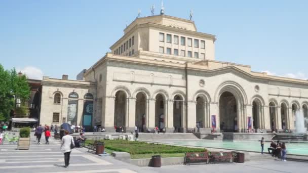 Erevan Armênia Abril 2022 Edifício Governamental Com Torre Relógio Erevan — Vídeo de Stock