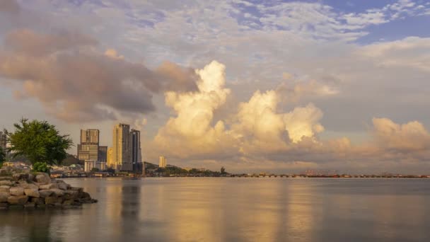 Sri Racha Chonburi Thailand Juni 2022 Zeitraffer Wunderschöner Morgensonnenaufgang Und — Stockvideo