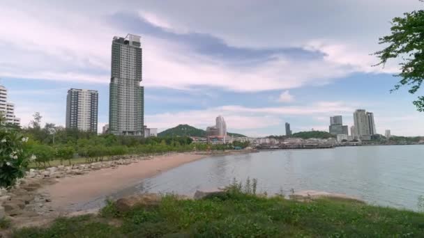 Sri Racha Chon Buri Thailand June 2022 Beach Public Park — Video Stock