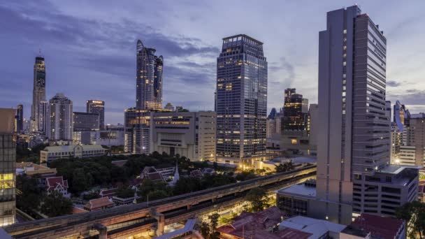 Bangkok Thailand August 2022 Time Lapse View Bangkok Cityscape High — Wideo stockowe