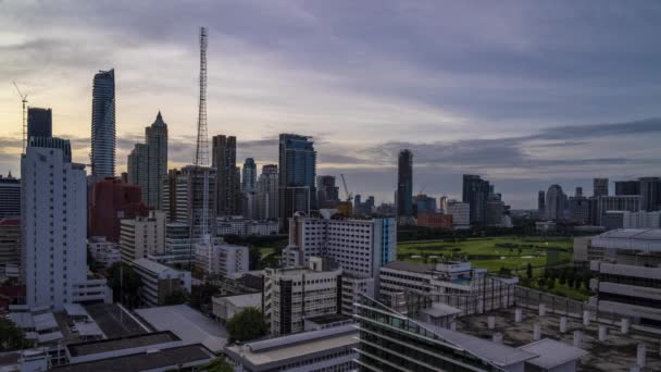 Bangkok Thailand August 2022 Time Lapse View Bangkok Cityscape High — 비디오