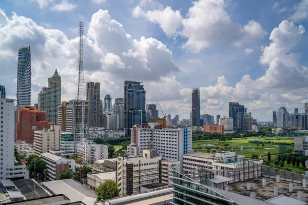 Bangkok Thailand August 2022 Aerial View Bangkok Cityscape Morning Showing — Fotografia de Stock