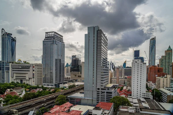 Bangkok Thailand August 2022 Aerial View Bangkok Cityscape Showing High — 스톡 사진