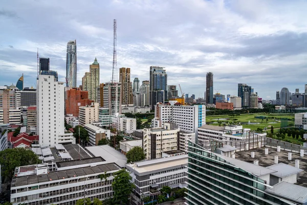 Bangkok Thailand August 2022 Aerial View Bangkok Cityscape Showing High — Fotografia de Stock