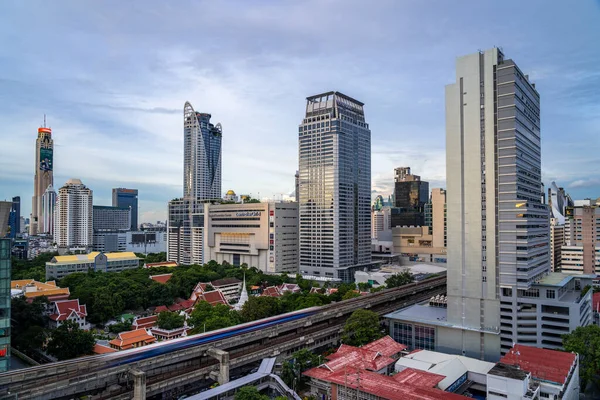 Bangkok Thailand August 2022 Aerial View Bangkok Cityscape Showing High — 스톡 사진