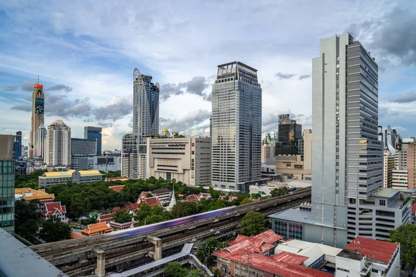 Bangkok Thailand August 2022 Aerial View Bangkok Cityscape Showing High — Stock Photo, Image