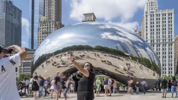 Chicago Illinois Eua Setembro 2022 Desfasamento Temporal Das Pessoas Que — Vídeo de Stock