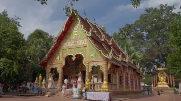 Nan Tailândia Outubro 2022 Belo Templo Budista Tradicional Wat Phuket — Vídeo de Stock