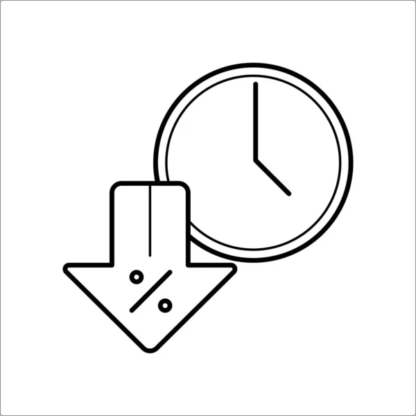 Discount Icon Limited Time Dont Miss Vector Illustration — Stockvektor