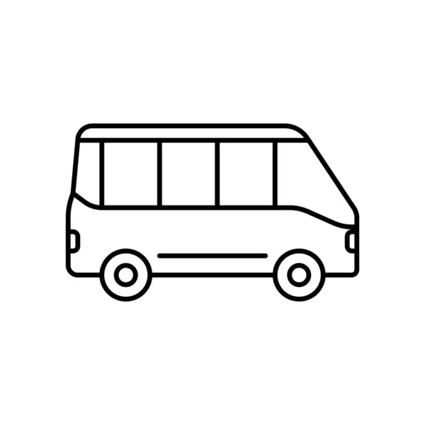 Bussikon Res Vart Som Helst Med Buss Vektor Illustration — Stock vektor