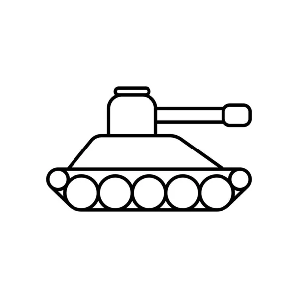 Tank Icon Face Your Countrys Enemies Bravely Vector Illustration — Stock Vector