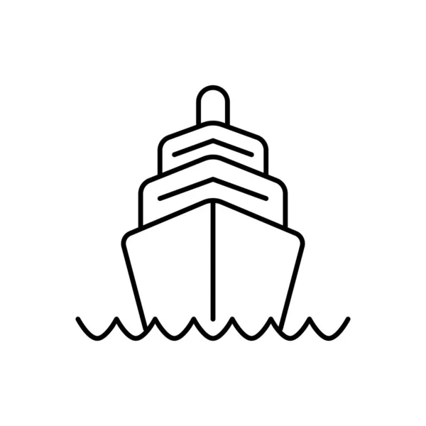Cruise Ship Icon Travel Ocean Luxury Yacht Vector Illustration — Stock Vector