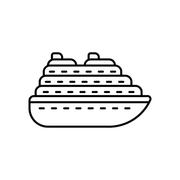 Cruise Ship Icon Travel Ocean Luxury Yacht Vector Illustration — Stock Vector