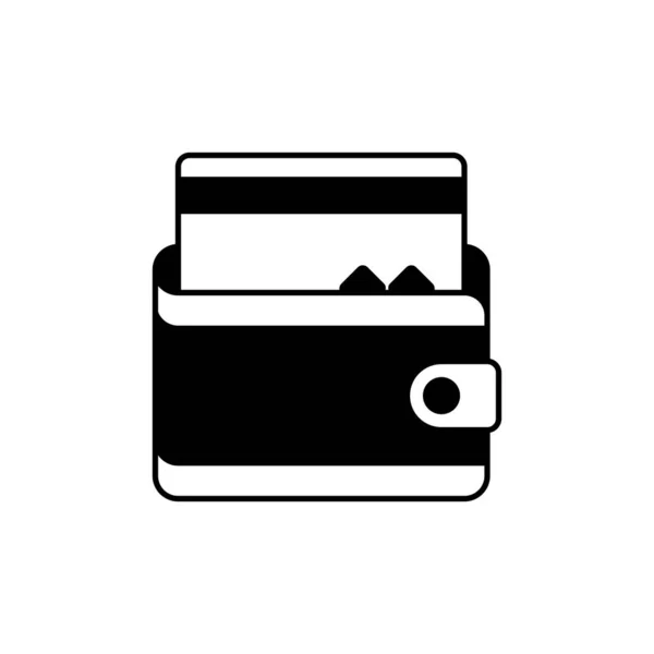 Wallet Symbol Für Online Und Offline Transaktionen Vektorillustration — Stockvektor