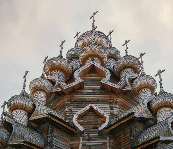Kizhi Russland September 2021 Die Verklärungskirche Mit Kuppeln Kizhi Pogost — Stockfoto