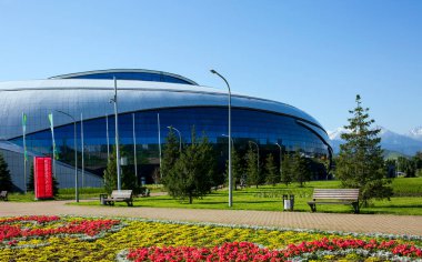 Kazakistan 'ın Almaty şehrindeki Buz Sarayı' Halyk Arena 'da..