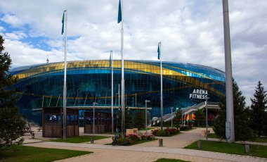 Kazakistan 'ın Almaty şehrindeki' Almaty Arena 'Sarayı..