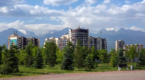 Buildings City Almaty Summer Day — Stock Photo, Image
