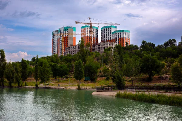 Sairan Lake City Almaty Summer Morning Republic Kazakhstan Asia — Stock Photo, Image