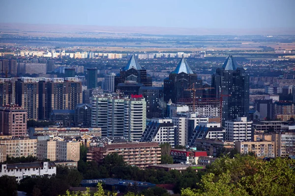 Vista Ciudad Almaty Día Verano República Kazajstán — Foto de Stock