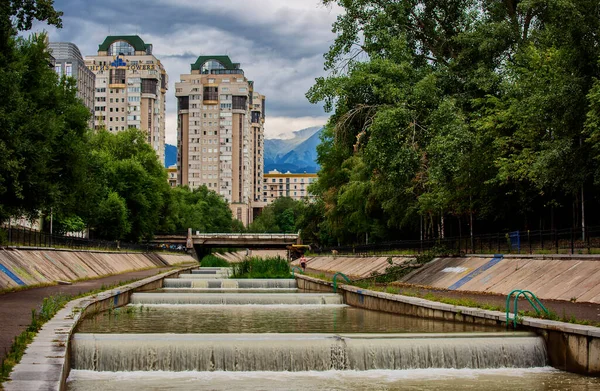 Esentai River Almaty City Summer Morning — Stock Photo, Image