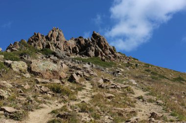Landscape in the mountains near the city of Almaty, Republic of Kazakhstan.