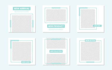 Slaytlar Düzenlenebilir Minimalist Sosyal Medya Yeşil Turkuaz Posta Şablonu. Kişisel & iş için. Herkes bu tasarımı kolaylıkla kullanabilir. Basit, zarif ve modern. Promosyon web afişi. Vektör İllüstrasyonu