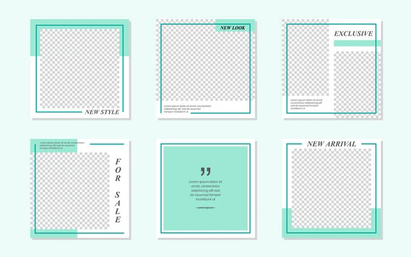 Slaytlar Düzenlenebilir Minimalist Sosyal Medya Yeşil Turkuaz Posta Şablonu. Kişisel & iş için. Herkes bu tasarımı kolaylıkla kullanabilir. Basit, zarif ve modern. Promosyon web afişi. Vektör İllüstrasyonu
