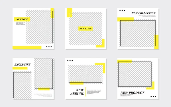 Slaytlar Düzenlenebilir Asgari Sosyal Medya Sarı Posta Şablonu. Kişisel & iş için. Herkes bu tasarımı kolaylıkla kullanabilir. Basit, zarif ve modern. Promosyon web afişi. Vektör İllüstrasyonu