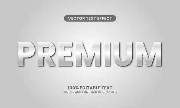 Editable Silver Premium Text Effect Simple Modern Stylist Elegant Easy — Vetor de Stock