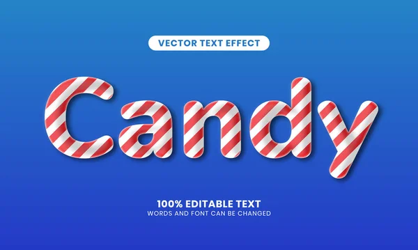 Editable Candy Text Effect Easy Use Vector Illustration — Vetor de Stock