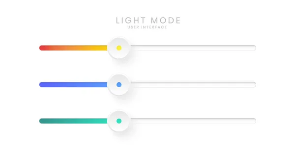 Elegant Slider Bar Light Mode Simple Elegant Minimalist Website Apps Vectores de stock libres de derechos