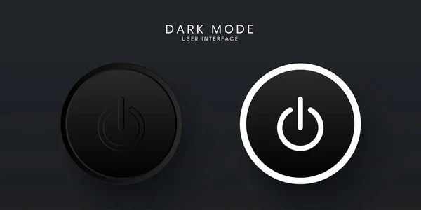 Dark Mode Power User Interface Neumorphism Design Simple Modern Minimalist Ilustración de stock