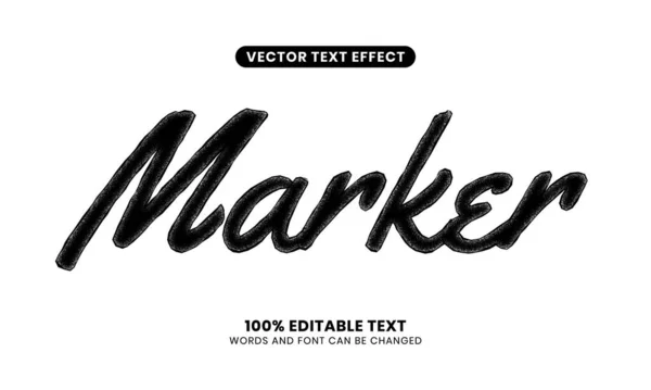 Editable Marker Text Effect Easy Use Vector Illustration — Vetor de Stock